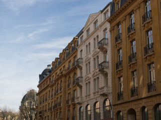 Building facade perspective in the shadow and light in Metz