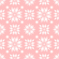 Seamless endless repeating soft pink ornament on white background