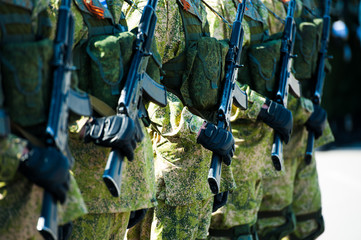 The parade of soldiers