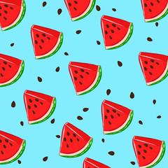 watermelon pattern for background EPS 10	 - obrazy, fototapety, plakaty