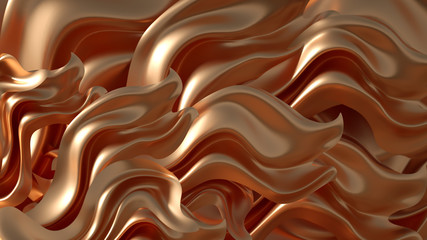 Metal luxury background drapery. 3d illustration, 3d rendering.