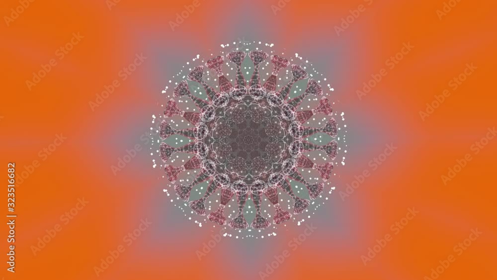 Poster animation of an abstract virus colony spreading in a cellular environment.