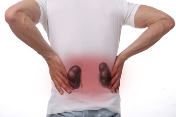 Man with Kidneys pain, Urolithiasis Disease