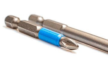 Bits for tightening screws and screws.