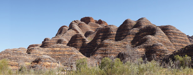 Bungle Bungle Range Beehive Mountain Range in the Purnululu National Park in East Kimberley,...