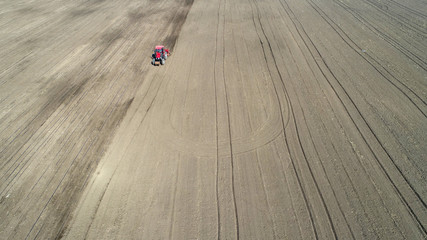 Rotary tiller planters grow peas on farms, Luannan County, Hebei Province, China