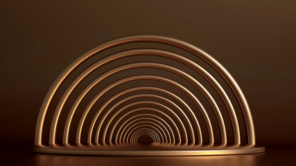 Obraz premium Podium, pedestal in the studio. 3d illustration, 3d rendering.