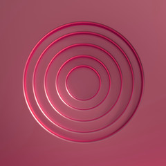 Round frame, podium, pedestal. 3d illustration, 3d rendering.