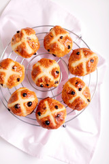 Cross-buns containing dried fruits are traditionally eaten during Lent before Easter.