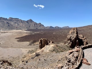 Volcanic landscape of Teide National Park, Tenerife, Canary Islands, Spain