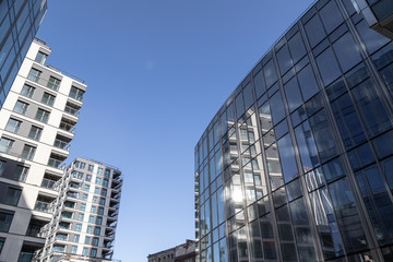 Fototapeta premium Modern office buildings and apartments - real estate