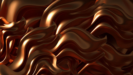 Metal luxury background drapery. 3d illustration, 3d rendering.