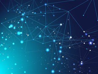 Galaxy Net Futuristic Design, Universe Star Sky. 
