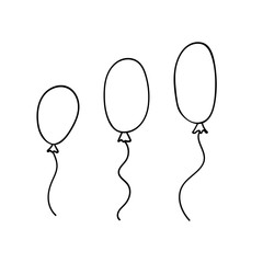 Abstract hand-drawn three  symbol of holiday, birthday. Element for logo, greeting card, invitation, label, print for clothes, etc., Design element isolated on white background.