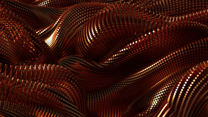 Metal luxury background drapery particles glitter. Metal luxury background drapery. 3d ..illustration, 3d rendering.