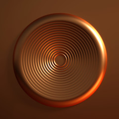 Round frame, podium, pedestal. 3d illustration, 3d rendering.