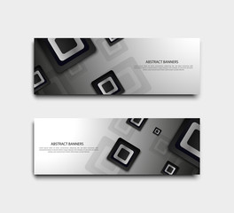 Abstract vector banners.Design for cover, flyer, card, poster or banner template.Vector illustration