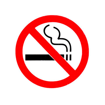 no smoking sign on white background