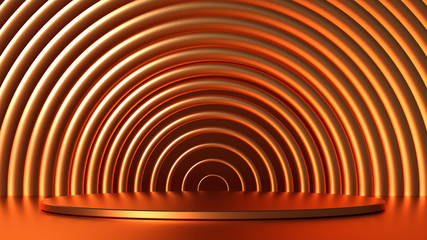 Obraz premium Podium, pedestal in the studio. 3d illustration, 3d rendering.