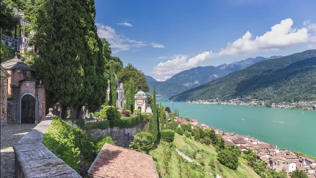 Time lapse - The Ceresio lake from Morcote, Ticino, Switzerland