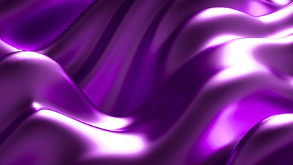 Obraz premium Metalowe luksusowe tło draperii. Ilustracja, renderowanie 3d.