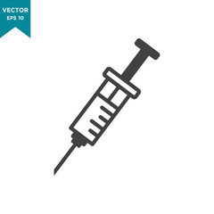 syringe vector icon in trendy flat design, medical tool icon