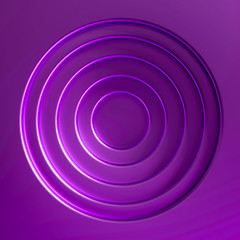 Round frame, podium, pedestal. 3d illustration, 3d rendering.