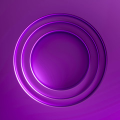 Round frame, podium, pedestal. 3d illustration, 3d rendering.