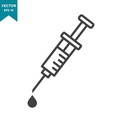 syringe vector icon in trendy flat design, medical tool icon