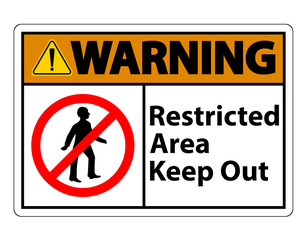 Restricted Area Keep Out Symbol Sign On White Background