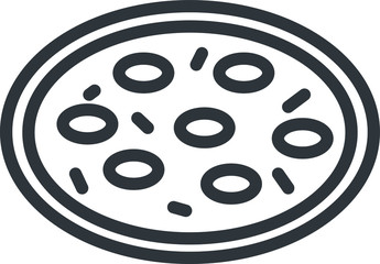 Pizza icon, vector illustration