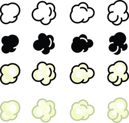 Popcorn icon, vector line illustration