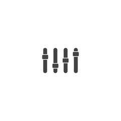 Slider sound bar vector icon on white isolated background. Layers grouped for easy editing illustration. For your design.