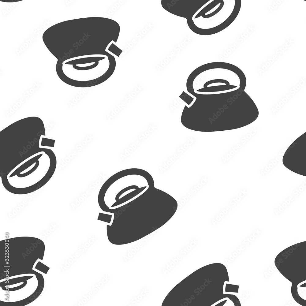Poster teapot vector icon seamless pattern on a white background.