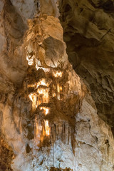 Ladders leading up to higher levels of the Jenolan Caves, Katoomba, NSW, Australia
