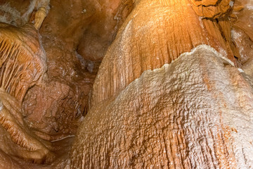 The inside walls of the Jenolan Caves, Katoomba, NSW, Australia