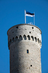 Tall Hermann - a tower of the Toompea Castle on Toompea hill. Tallinn, Estonia