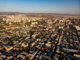Obraz premium Tbilisi aerial landscape city photo