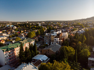 Obraz premium Tbilisi aerial landscape city photo