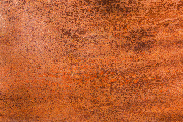 Detail of rusty metal sheet - Top view