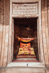 indian sacred altar inside temple