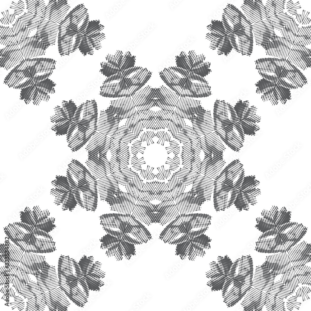 Poster abstract seamless pattern with geometric texture. pattern of repeating symmetrical shapes.