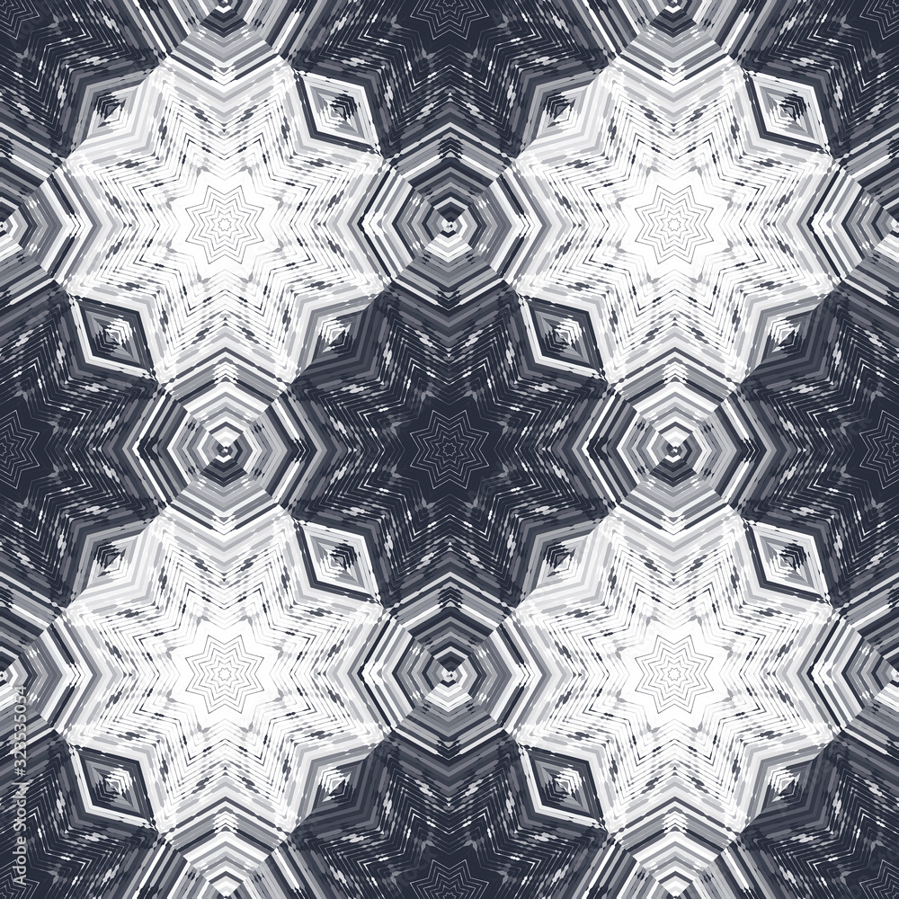 Poster abstract seamless pattern with geometric texture. pattern of repeating symmetrical shapes.