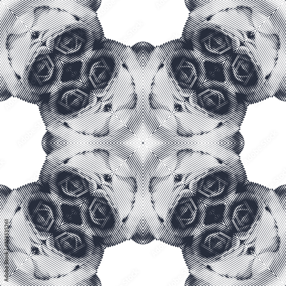Aufkleber abstract seamless pattern with geometric texture. pattern of repeating symmetrical shapes.