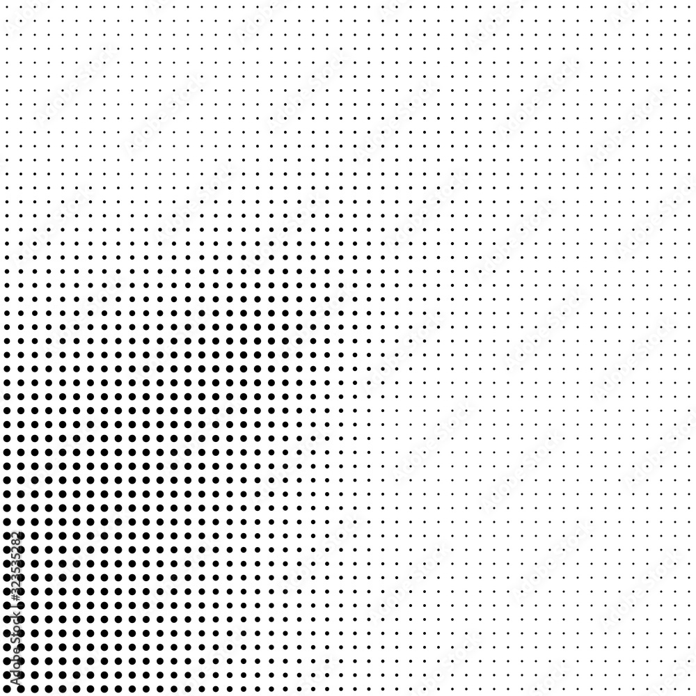 Poster abstract halftone background in black and white. dotted vector pattern