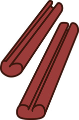 Cinnamon icon , vector line illustration