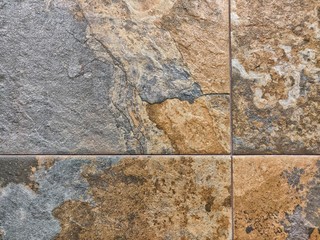 granite gray tile with rust