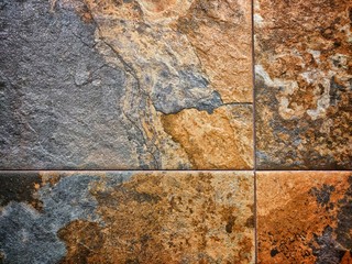 granite gray tile with rust