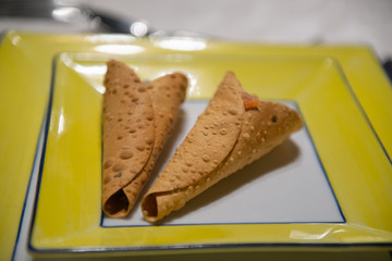 Indian snack - Spring Roll with vegetables