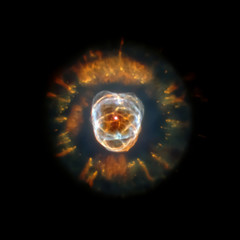 Eskimo Nebula. Sci fi Space Art